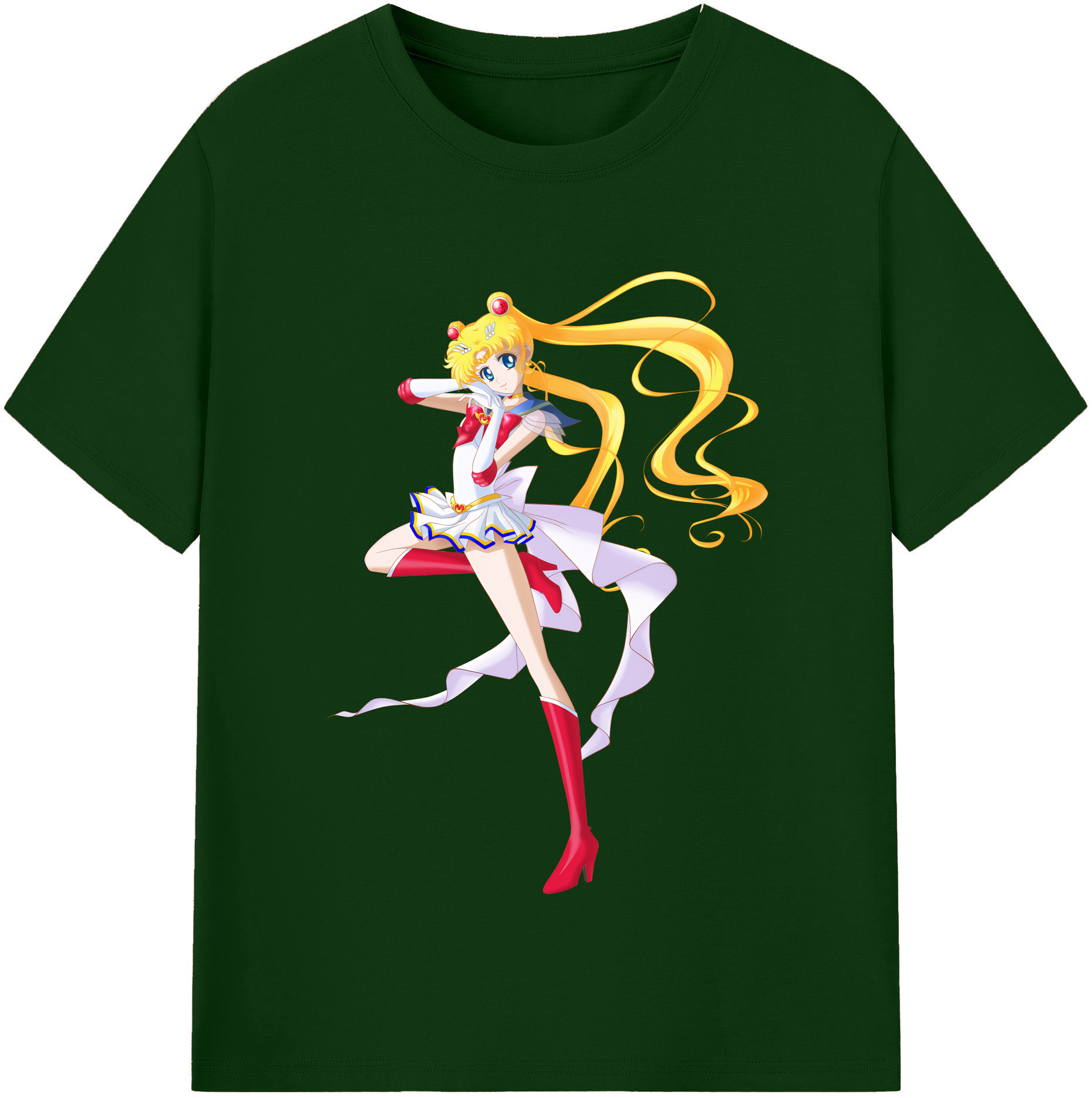 （画像用） 美少女戦士セーラームーン 月野 うさぎ つきの うさぎ Sailor Moon Tsukino Usagi 綿100％半袖Tシャツ（フロントプリント）